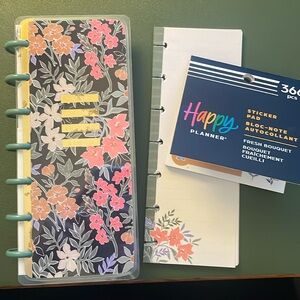 The Happy Planner UNDATED Skinny Mini planner, sticker book, dotted line paper